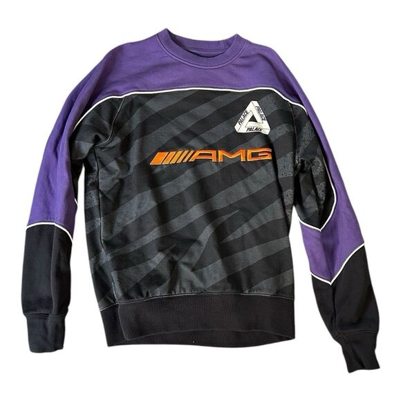 Palace x AMG Technical Crew Sweatshirt | Black | Small | SS21 | Mercedes Benz - Picture 1 of 10